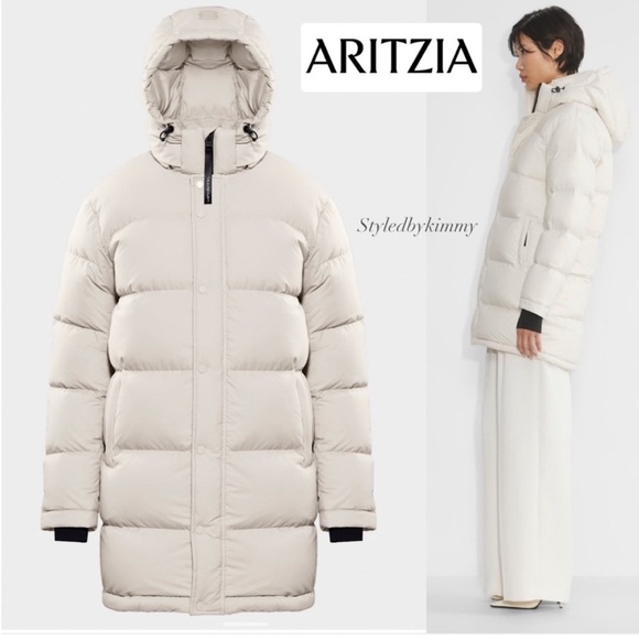 Aritzia Jackets & Blazers - Aritzia The SuperSnug Puff Mid Goose Down Jacket in Matte Pearl Size Small NWT